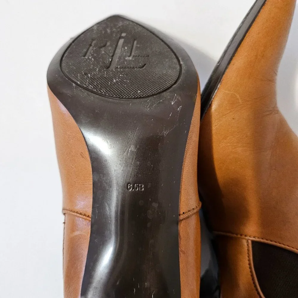 Vintage Lauren Ralph Lauren Brown Ankle Booties - Picture 10 of 14